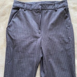Grey Striped Slacks/Trousers